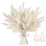 Sggvecsy 40 Pieces Artificial Glitter Leaf White Glittered Spray Picks 13 Fake Floral Leaf Branches Xmas Decoration for Christmas Tree DIY Wreath Crafts Gift Home Garden Decoration(White,40 Pieces)