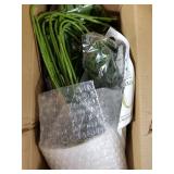 Der Rose 28 Fake Palm Tree Tall Artificial Plants Areca Faux Trees Indoor in White Pot for Home Office Living Room Floor Porch Balcony Decor