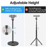 Nycetek Webcam Tripod Stand for Desk: Webcam Stand for Logitech Brio | C920 | C922 | C615 | C930e - Height & Angle Adjustable Desktop Tripod for Light & 1/4 Thread for Live Streaming | Video Calling