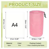 YELARXI Stuff Sack, Nylon Waterproof Storage Sacks Portable Drawstring Dry Stuff Bag Gear Organization with Toggle, 7x13Inch Fit for Backpacking Camping Traveling Hiking(Pink)