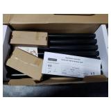 Bay Window Curtain Rods, HOTOZON 7/8 Inch Heavy Duty Curtain Rods for Bay Windows 48-84 Inch(Center Rod), 32-58 Inch Side Rods for Windows, Black, Decorative Drapery Rod with End Cap Finials