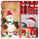 Hiboom 12 Pcs Christmas Mini Knit Doll Hats and Scarves Decor Mini Santa Hat Tiny Gloves Set Christmas Doll Clothes for Winter Small Clothing Accessories DIY Craft Xmas Costume Gift(Vibrant)