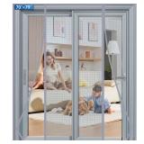 LONGEAS Magnetic Screen Door Upgraded PET Mesh Stronger Than Fiberglass and Polyester,Hands Free,Keeps Bugs Out,Pet & Kid Friendly,Suitable for Sliding Door,Large Patio Door and French Door-70