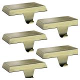 Palonu 5 Pcs Christmas Bronze Stocking Holders, Heavy Duty Mantle Hangers with Non-Slip Pad, Weighted Stocking Hooks Christmas Ornaments for Xmas Holiday Fireplace Shelf Window Decoration