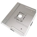 Router Table Insert Plate,Geevorks Woodworking Benches Router Flip Plate with Miter Gauge Guide,Aluminum Alloy, Multifunctional Trimming Engraving Table