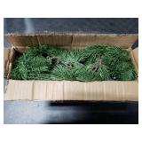 6ft Pre-Lit Christmas Garland, Artificial Lighted Norfolk Pine Garland with Multi-Color Lights, Battery Operated Garland for Mantle Stairs Table Fireplace Xmas Decoration Outdoor & Indoor