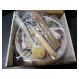 Superbaking Banneton Bread Proofing Basket Set with Silicone Dough Sling, 9 Splinter-Free Proofing Basket, Non-Stick Dutch Oven Liner, Sourdough Starter Kit, Sourdough Bread Baking Supplies & Tools