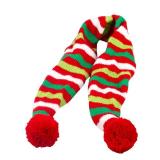 Yuyeran Christmas Pet Dog Scarf Bandana Red-White-Green Striped Knitted Neck Warmer Xmas Holiday Pet Puppy Cat Costume Supplies (XL)