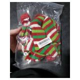 Yuyeran Christmas Pet Dog Scarf Bandana Red-White-Green Striped Knitted Neck Warmer Xmas Holiday Pet Puppy Cat Costume Supplies (XL)