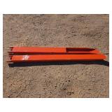 66\" WIG Orange Metal Fork Extensions for Forklift