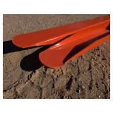 66\" WIG Orange Metal Fork Extensions for Forklift