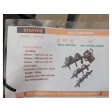 Starvox VOX-ASA Mini Skid Steer Auger with 3 Drill Bits
