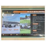 LandHonor 26x13ft Metal Carport Kit - Model LHR-MC2613