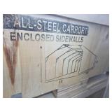 20x30 All-Steel Carport with Enclosed Sidewalls - SDLC2030FT