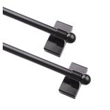 BOOM JOG Magnetic Curtain Rods Multi-Use Adjustable Appliance Metal Doors Magnetic Rods, 9-16 Inch, 1/2 Inch Diameter, 2 Pack,Black