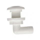Seachoice 18061 90-Degree Plastic Thru-Hull  White 2pk