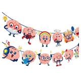 Brain Party Banners Brain Party Decorations Funny Brain Theme Decorations Cute Brain Banners Garlands for Brain Themed Birthday Baby Shower Supplies
