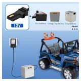 12v Battery Charger for Power Wheels,Replacement Charger for Fisher Price 12V Adapter Cord,for Fisher-Price Power Wheels Gray and Orange Top Battery