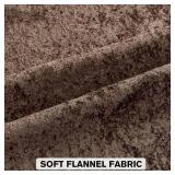 FUTEI Dark Coffee Flannel Throw Pillow Covers 18x18 Inch Set of 2,Soft Crushed Dimensional Textured Cushion Cases,Modern Home Decor for Couch Living Room