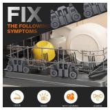 W10195417 Upgraded 4 Pack Dishwasher Replacement Wheels - Lower Rack Wheels Compatible with Whirlpool, GE, Kenmore - Replaces AP4538395, PS2579553,WPW10195417, AH2579553, EA2579553