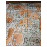 Area Rug 2x3ft Orange and Green Pattern