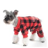 PUPTECK Soft Fleece Dog Pajamas for Small Medium Dogs, Dog Onesie Puppy Sweaters Clothes Jumpsuit Pjs, Cute Jammies Cat Coat Pet Costume Apparel
