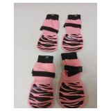 XL Pink and Black Dog Socks