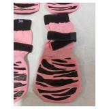 XL Pink and Black Dog Socks