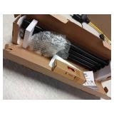 TONIAL Curtain Rod 32 to 58 Inch(2.6-4.8ft), Telescoping Splicing 3/4 Drapery Rods for Windows 20 to 53 Inch(1.7-4.4ft), Decorative Single Rod with Small Cap Finial, Black