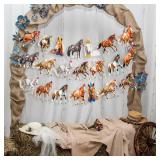 Horse Party Banners Horse Party Decorations 3Pcs Horse Birthday Decorations Racing Horse Banner Themed Cutout Banner for Western Cowboy Cowgirl Party Supplies