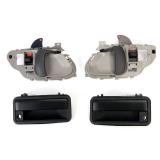 BENERAY Exterior Door Handles 5742229,15742230 & Inside Door Handle Kit 15708043,15708044,Fits for Chevy Silverado/Cheyenne/Tahoe,Fits for GMC Yukon/C1500/K2500/3500,Front Left Right Side 1995-2000