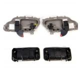 BENERAY Exterior Door Handles 5742229,15742230 & Inside Door Handle Kit 15708043,15708044,Fits for Chevy Silverado/Cheyenne/Tahoe,Fits for GMC Yukon/C1500/K2500/3500,Front Left Right Side 1995-2000