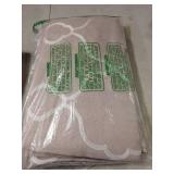 MIUCO Moroccan Embroidery Semi Sheer Curtains Faux Linen Grommet Window Curtains for Bedroom 52 x 63 Inch 2 Panels, Linen