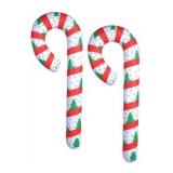 2 JUMBO Inflatable CANDY CANES/44in Vinyl CHRISTMAS Decor/DECORATIONS/FESTIVE Inflates