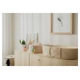 Trendy Baby Changing Basket- Unisex Baby Moses Basket Set of 4 Pieces, Waterproof Pad Cover, Caddy Diaper Organizer,Cotton Blanket - Boho Basket - Nursery Decor - Bassinet Changing Table Topper