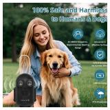 PRAPIROON Anti Barking Device - 2025 New  Indoor/Outdoor Ultrasonic Dog Bark Deterrent with 3 Modes (32ft Range), Safe & Effective for Dogs 10-130 lbs All Ages, IPX5 Waterproof, USB Rechargeable