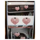 Car Air Vent Clip Air Freshener Clips 2pk Pink Hearts