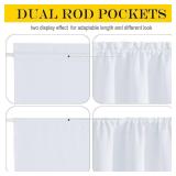 NICETOWN Blackout Door Curtains, Elegance French Door Curtains for Privacy, Easy Installed Panels, Room Darkening Window Covering for Doorway (Greyish White, 25" W x 80" L, 1 Panel)