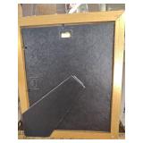 Nine and a half by 12 Limited Edition Hummingbird and Lily Print in Gold Frame