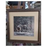 15x15 picture loose in frame Framed Wildlife Photography - Leaping Fish