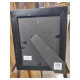 10 half by 13 Vintage Botanical Pink Peony Print in Black Frame