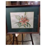 21x17 Original JoAnn Jones Watercolor Lily Painting