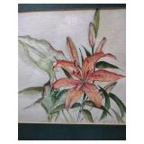 21x17 Original JoAnn Jones Watercolor Lily Painting