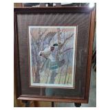15 and 1/2 by 19 Signed Les Blanc Mallard Duck Print 841/950