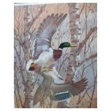 15 and 1/2 by 19 Signed Les Blanc Mallard Duck Print 841/950