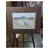 20x16 Mountain Buck Watercolor Sketch