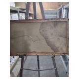 22 and a half by 12 and a half Antique Framed Collection of Oval Portrait Photographs