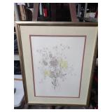 Broyhill Snapdragon Floral Artwork Print 17 and a half by 21 1/2