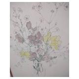 Broyhill Snapdragon Floral Artwork Print 17 and a half by 21 1/2