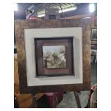 Cherry Blossom Black & White Photo in Wood Frame